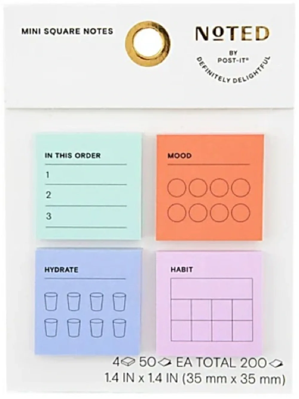 Noted by Post-it Colorful Translucent Planner Planning Stickers & Mini Notes NEW